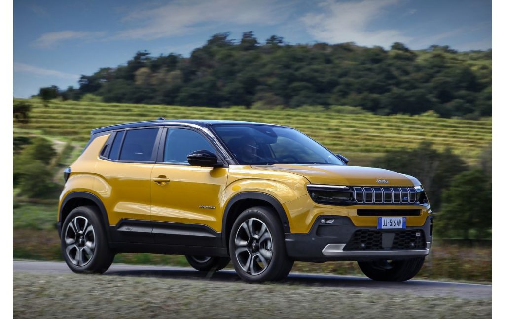 couleur jaune du Jeep Avanger e-Hybrid