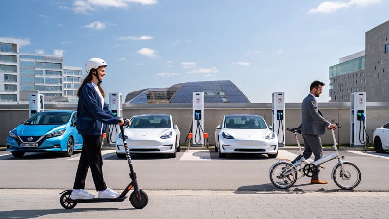 Illustration pour article sur le marché des bornes de recharge électrique