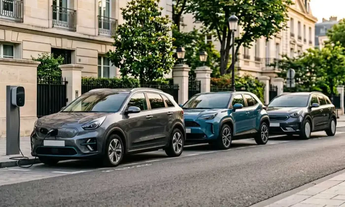 Trois voitures électrique, hybride et thermique comparées pour l’assurance auto